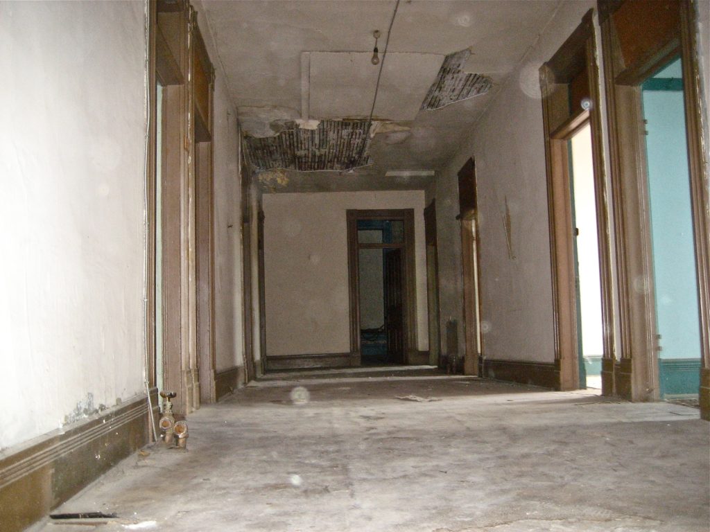 Many orbs are seen in this soon-to-be-renovated upper floor.